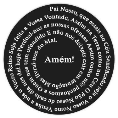 Imagem de Mandala Oração Pai Nosso 50cm Espiral MDF 3mm Pintada - Atelier da Mad