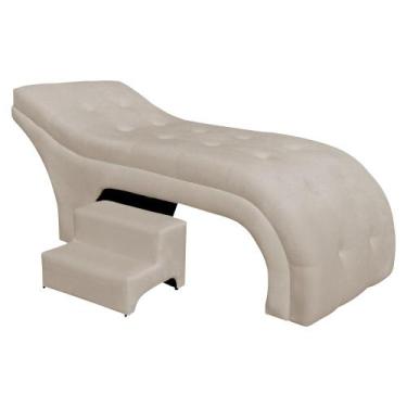 Imagem de Maca Botonê Estética Estofada Suede 70cm - Estopar, Suede Bege