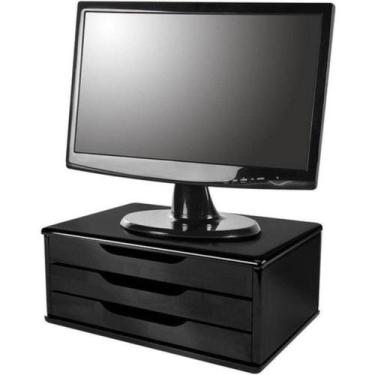 Imagem de Suporte Para Monitor Com 3 Gavetas Preto Souza