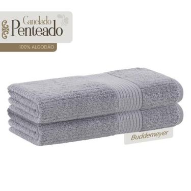 Imagem de kit 2 Toalhas Buddemeyer Gigantes Penteado Canelado Cinza