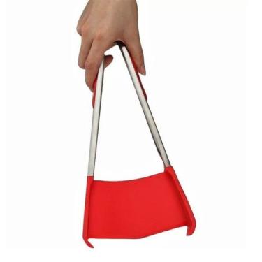 Imagem de Espátula Pegador Inox Silicone 2 Em 1 Casa Cozinha Pratico - CLINK