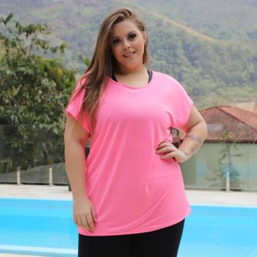 Imagem de Blusa Camiseta Básica Feminina Plus Size Dry Fit Seca Rápido - Carioca