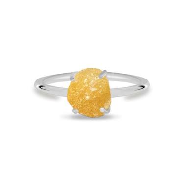 Imagem de Aliança Calcita Amarela - Cristal Natural, Prata 925