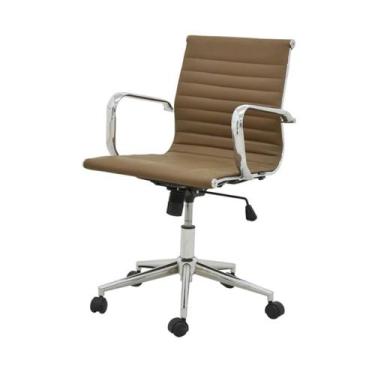 Imagem de Cadeira Giratória Baixa Office Sevilha Rivatti em PU Fendi Base Rodízi