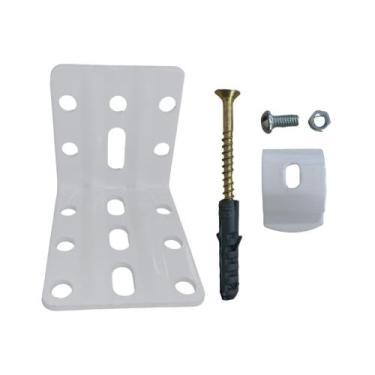 Imagem de Kit 40 Suporte Em L 4 X 5 Para Trilho Suíço Simples Parede - ART DECOR