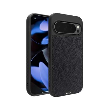 Imagem de Mous Capa para Google Pixel 9 Pro compatível com MagSafe - Limitless 5.0 - Couro preto - Capa protetora para Pixel 9 Pro - Capa de telefone à prova de choque