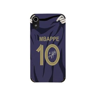 Imagem de Slrioks Mbappe Jersey Capa de telefone criativa de futebol para iPhone XR couro sintético macio fino à prova de choque