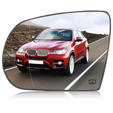 Imagem de Hurotoms Vidro retrovisor lateral do motorista compatível com Jeep Cherokee 2014-2019/2017-2021 Jeep Compass espelhos retrovisores aquecidos com placa traseira de substituição #68228913AA 68228911AA