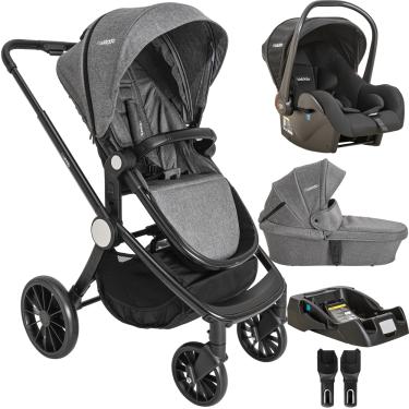 Imagem de Carrinho de Bebe Moises Bebe Conforto Base Kiddo Sunny Grafite