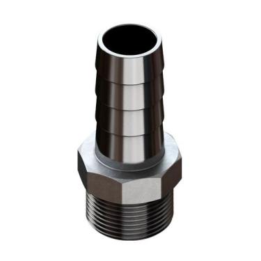 Imagem de Kit 05x espigão inox 304 150 bsp 1/2'' - CONEXÕES EM AÇO INOX
