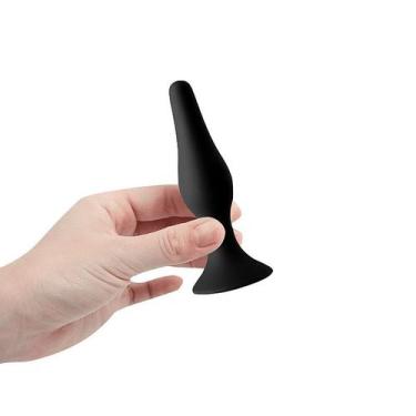 Imagem de Plug Anal Cônico em Silicone com Ventosa 12,5 x 3,2cm