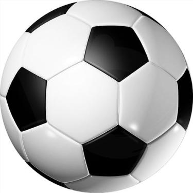 Imagem de Painel De Festa Redondo 1,50x1,50 - Bola de Futebol Realista 006 - Via