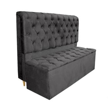 Imagem de Conjunto Cabeceira + Recamier Baú Imperial Para Cama Box Casal Queen -
