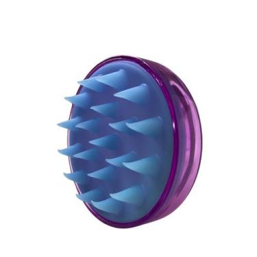Imagem de escova massageadora couro cabeludo anti caspa - WB, Roxo, Azul