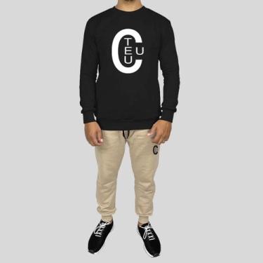 Imagem de Conjunto Calça e Blusa Moletom Careca Sem Capuz Algodão TC - MP Moda M