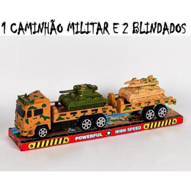 Imagem de Caminhão Militar exército e tanque de guerra blindado camuflado - FOLI