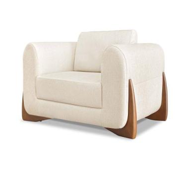 Imagem de Poltrona Estofada Decorada Sala Quarto Escritório Leitura Balenza - Ma