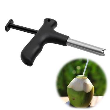 Imagem de Furador Abridor De Coco Profissional Higiênico Inox Precisão Perfurado