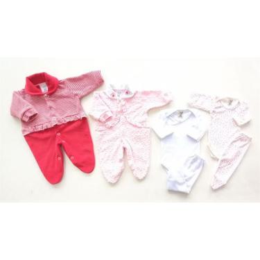 Imagem de KIT Tamanho PREMATURO - 2 Macacões de Plush + 2 Conjuntos Body e Calça