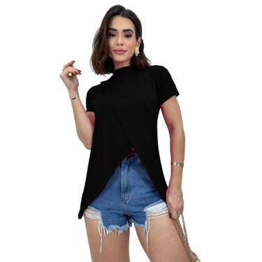 Imagem de Blusa Blusinha Manga Curta Tampa Bumbum Mullet Transpassada - SWISS BO