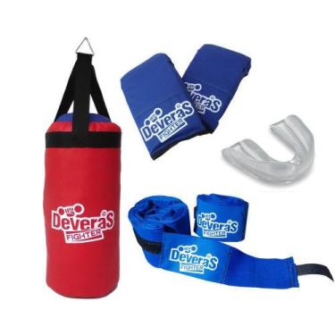 Imagem de Kit boxe infantil com saco de pancada infantil + luva para boxe infant