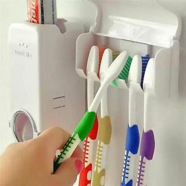 Imagem de Dispenser Aplicador Pasta Dente Creme Dental Escovas Suporte - Nipo