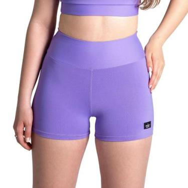 Imagem de Short Fitness Feminino Lavanda Suplex Poliamida - Urbanyc Fitness, GG,