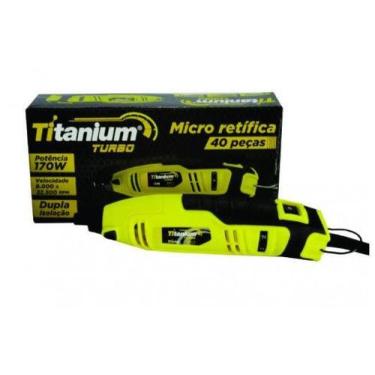 Imagem de Micro Retifica Eletrica 170W Titanium 1/8 C 40 peças 32500Rpm