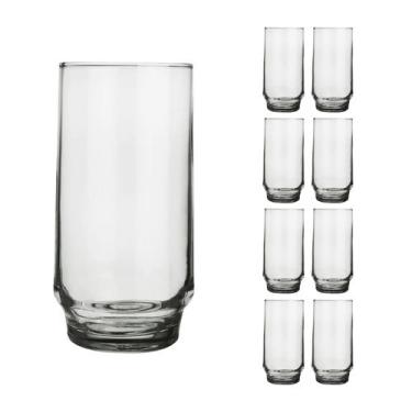 Imagem de Copo Vidro 410ml Lights Suco Agua Cristal Luxo Nadir - 8 Un - NADIR FI