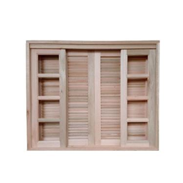 Imagem de Veneziana Correr Madeira Eucalipto 1,00x1,00 Cx14cm