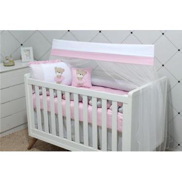 Imagem de Kit de Berço Encanto 07 Peças - Bebê & Enxoval, Ursinha Rosa