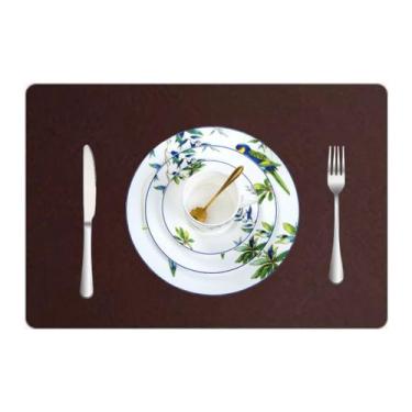 Imagem de Jogo Americano Sousplat Retangular 30 pçs Limpa Facil couro - GENERTOY