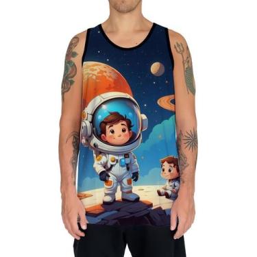 Imagem de Camiseta Regata Crianças Astronautas Planetas Galáxias 1 - Enjoy Shop,