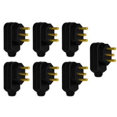 Imagem de 7 Plug Macho Pial Legrand 10A com Terra e Saída Lateral