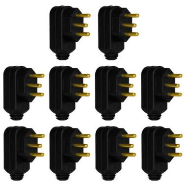 Imagem de 30 Plug Macho Pial Legrand 10A com Terra e Saída Lateral