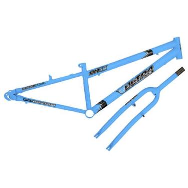 Imagem de Quadro Aro 26 Ultra Bikes em Aço Carbono com Garfo Rebaixado, Azul beb