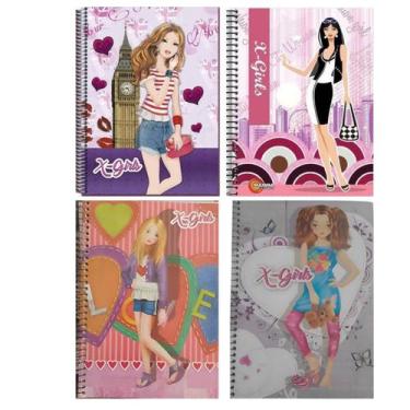 Imagem de Caderno Espiral Capa Dura 96 fl Universitário Escolar 4 unid - Maxima