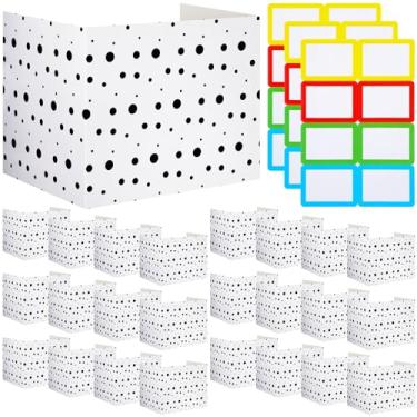 Imagem de Crtiin 24 peças de pastas de privacidade para estudantes divisórias de mesa padrão de privacidade escolar placa de papelão divisores de teste escudo para sala de aula suprimentos para professores