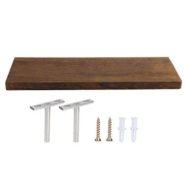 Imagem de Prateleiras Flutuantes de Madeira, Rack de Exibição de Parede, Organizador de Exibição de Rack de Armazenamento de Madeira para Casa e Sala de Estar (40 * 14 * 2cm)