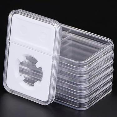 Imagem de 10packs Coin Slab Capsules Protector Display Holder Storage 24mm For US 25 Cents Washington Quarter Standing Liberty