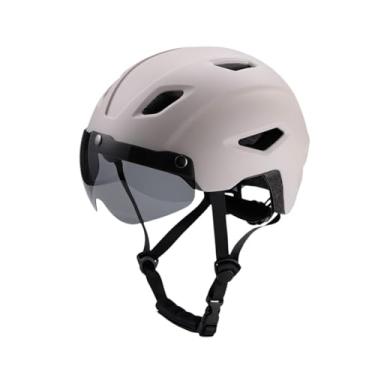 Imagem de oshhni Capacete de bicicleta infantil para crianças com pára-brisas Capacete de ciclismo Chapéu para bicicleta de estrada Ciclismo, Marrom Claro