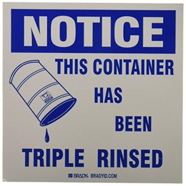 Imagem de Brady 121436 B7569 Etiqueta de aviso, tamanho 15 x 15 cm, azul/branco