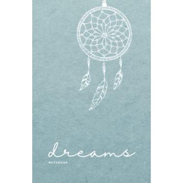Imagem de dreams notebook: Notizbuch Traumfänger Boho Magie mit Softcover A5 hellblau weiss / 100 Seiten / weißes Papier / Linientrennung in 5 große Zeilen / Schreibheft / Notizen machen / Geschenkidee