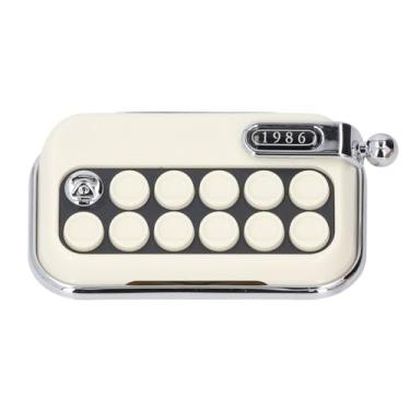 Imagem de Placa de estacionamento temporário de carro, placa plástica de número de estacionamento de carro, notificação de estacionamento de carro com máquina de escrever retrô (Bege)