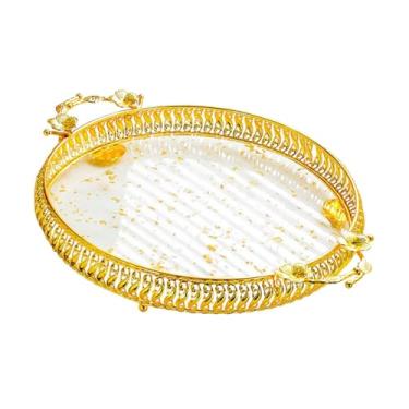 Imagem de ＫＬＫＣＭＳ Prato decorativo de cozinha Prato de frutas, Prato de servir, Redondo, Suporte para bolo Prato de bolo Prato para biscoitos Donut Muffins Cupcake, L