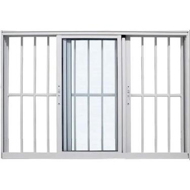 Imagem de Janela 3 Folhas COM GRADE L25 - Prover Esquadrias, 120X180, Branco
