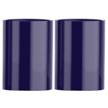 Imagem de Kit 2 Vasos Vitrificado Fibra De Vidro Milão P 50cm Vietnamita Luxo (Azul Noturno)