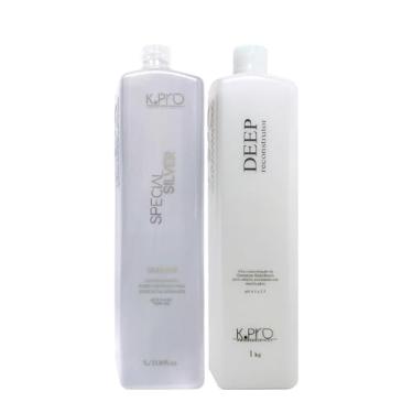 Imagem de Kit K.Pro Profissional Special Silver Ph 5.5 a 6.5 Shampoo L e Deep Tratamento Reconstrutor L (2 produtos)