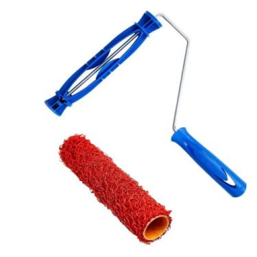 Imagem de Kit Rolo Para Textura Cabelo De Anjo 23cm Com Garfo Gaiola - Sorolã, T