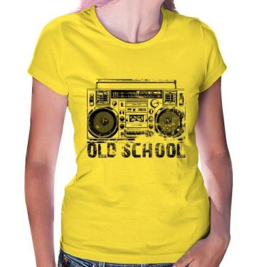 Imagem de Baby Look Old School Boombox - Foca na Moda, Amarelo, P